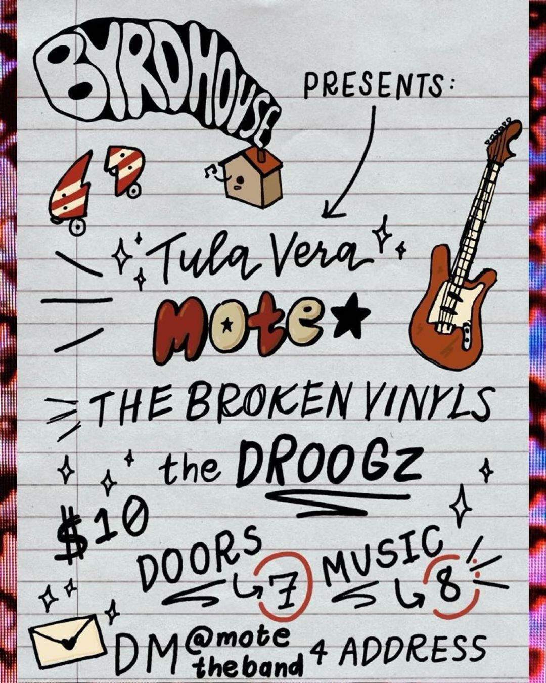Tula Vera / Mote / The Broken Vinyls / The Droogz at Byrdhouse in Binghamton, NY on 9/30/2022