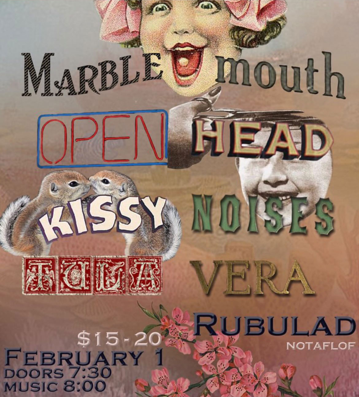 Marble Mouth/ Open Head/ Kissy Noises/ Tula Vera at Rubulad in Brooklyn NY on 2/1/2023