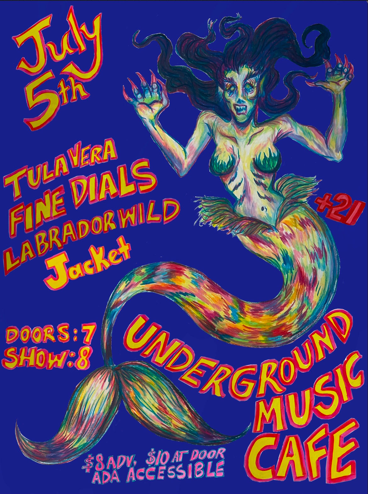 Tula Vera, Fine Dials, Labrador Wild, & Jacket at Underground Music Cafe in Minneapolis, MN on 7/5/2023