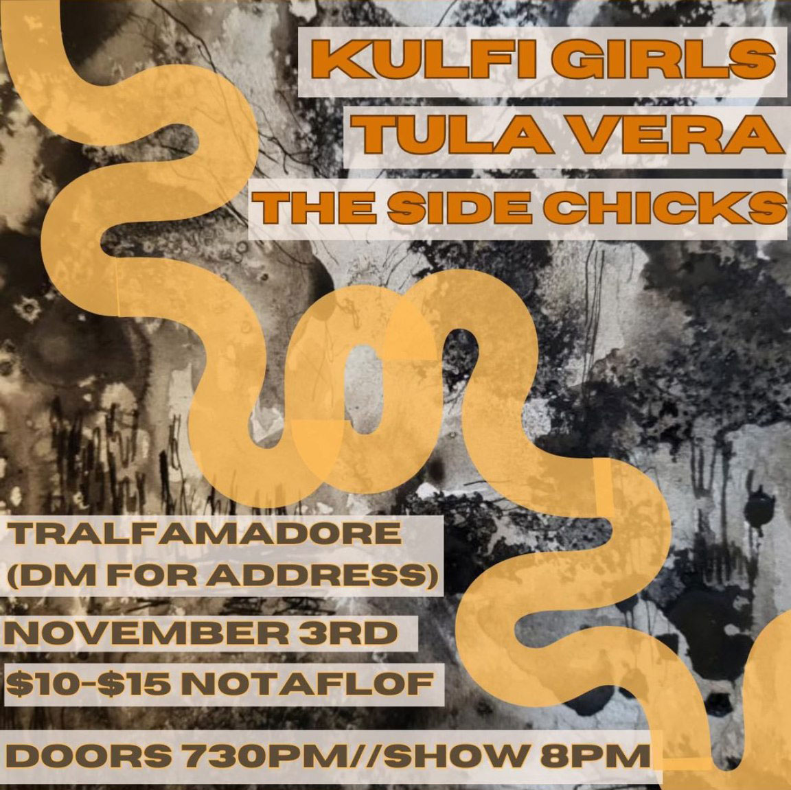Kulfi Girls/ Tula Vera/ The Side Chicks at Tralfamadore in South Philly on 11/3/2023