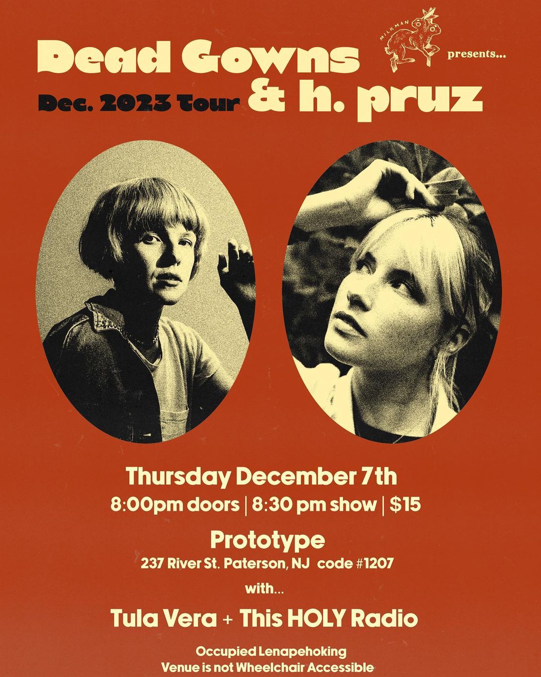 Dead Gowns/ h. pruz/ Tula Vera/this HOLY rodeo! at Prototype 237 in Paterson NJ on 12/7/2023