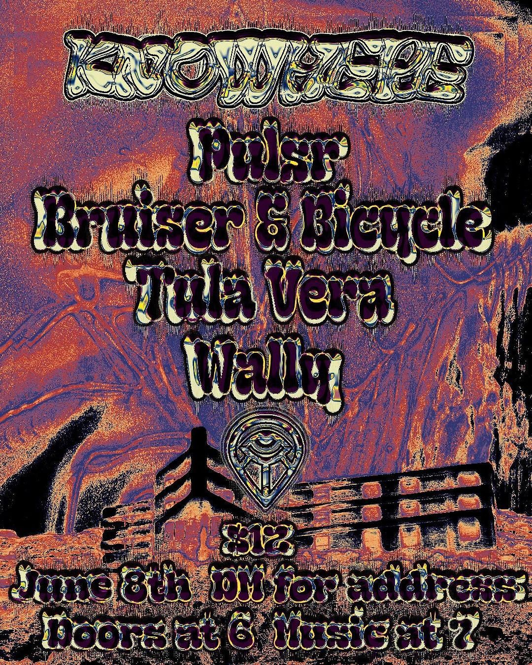 Pulsr/ Wally/ Tula Vera/ Bruiser and Bicycle at Knowhere in Tolland CT on 6/8/2024