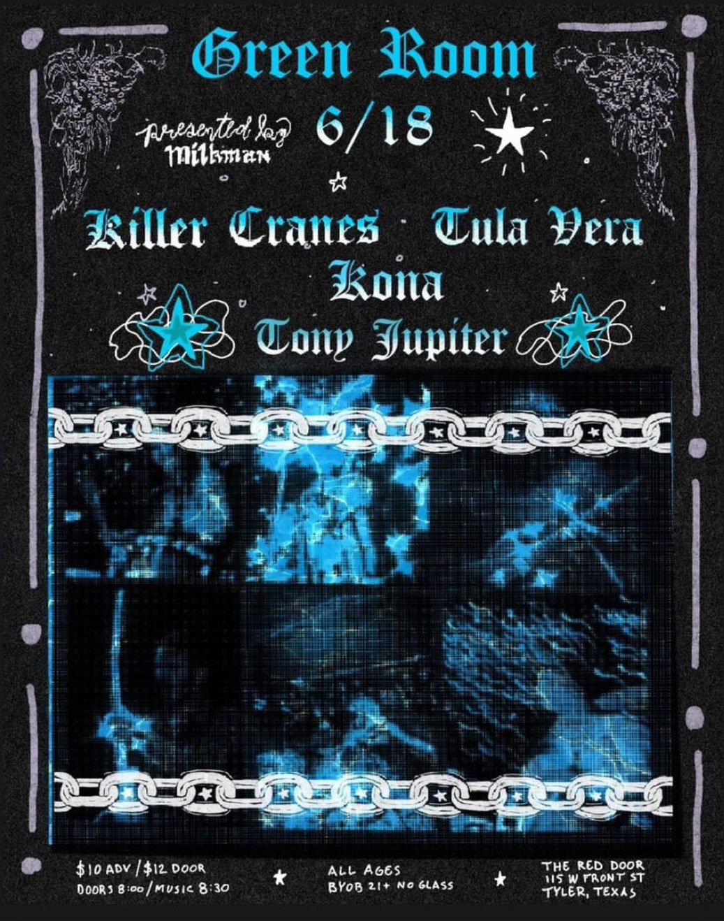 Killer Cranes/ Tula Vera/ Kona/ Tony Jupiter at Green Room in Tyler TX on 6/18/2024